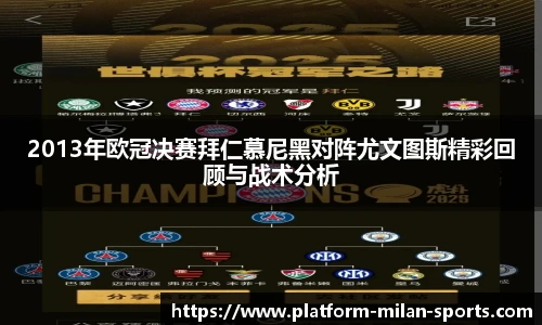 2013年欧冠决赛拜仁慕尼黑对阵尤文图斯精彩回顾与战术分析